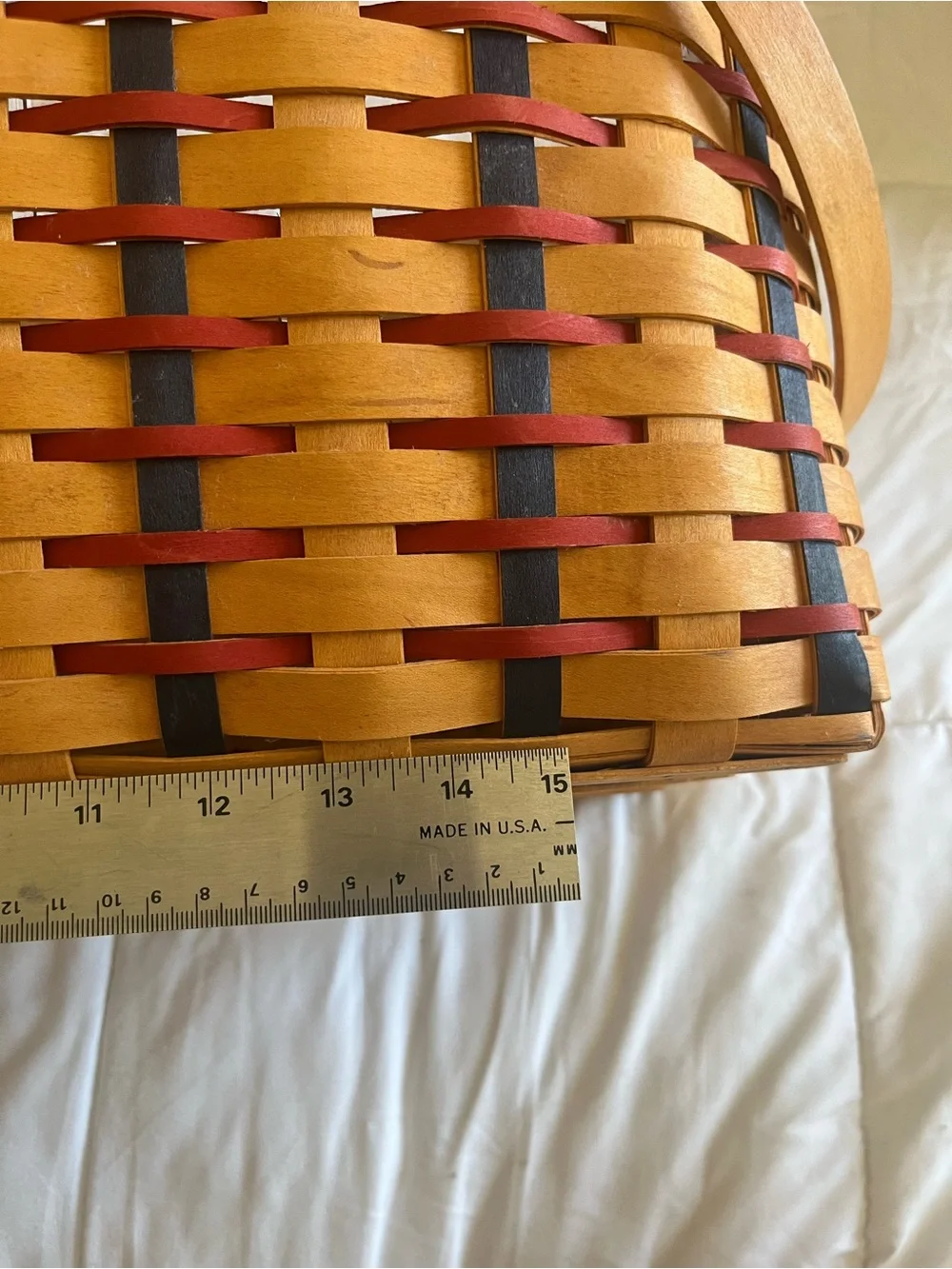 Longaberger 1998 Collectors Club 25th Anniversary Flag Basket - Large